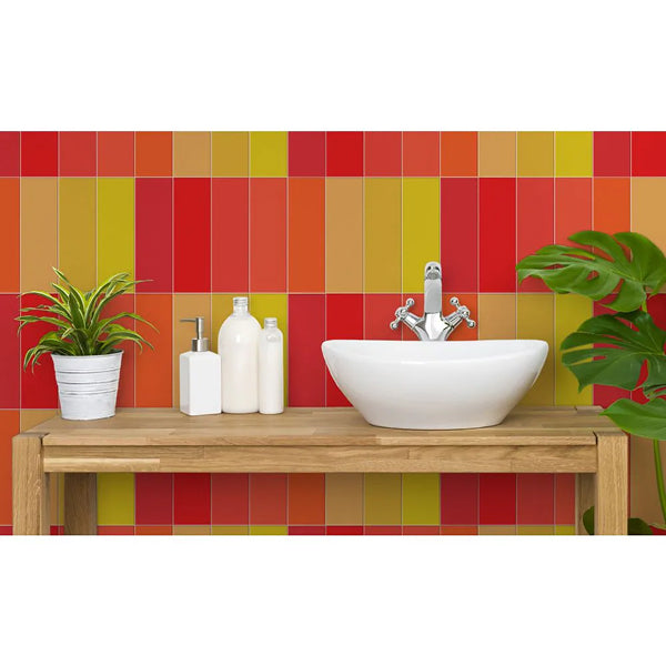 Modamo Chromie Yellow 3-inch x 9-inch Glossy Ceramic Wall Tile – 2.97 sq.ft. per Case