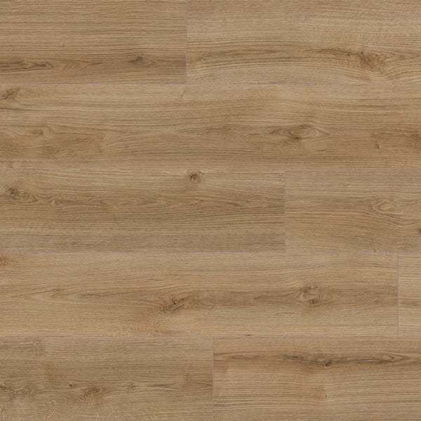 Revêtement de sol stratifié aspect bois TrafficMaster Jefferson Oak, beige et beige, 8 mm x 7,6 po l x 54,45 po L (20,11 pi²/boîte)