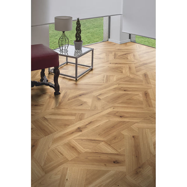 Revêtement de sol stratifié aspect bois TrafficMaster Hampton Oak, 8 mm x 7,6 po l x 54,45 po L, beige clair et beige clair (20,11 pi²/boîte) (Copie)