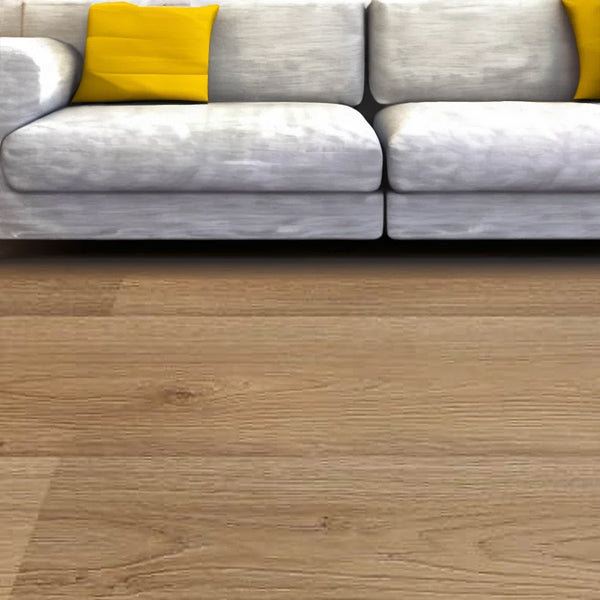 7.48" x 50.78" x 8mm Laminate Flooring – Honey Oak, Waterproof, Set of 8