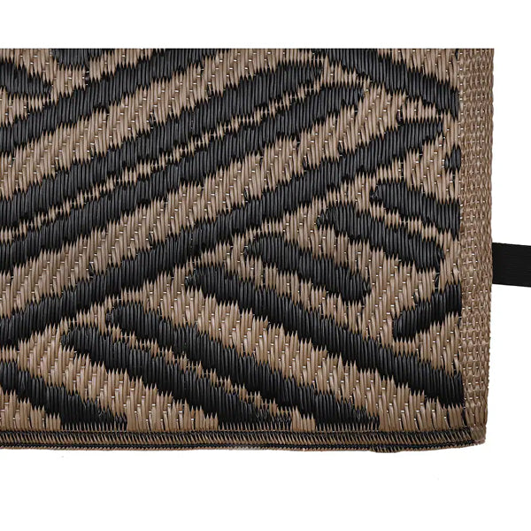 StyleWell Taupe Geo Taupe 8 ft. x 10 ft. Reversible Outdoor Area Rug