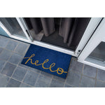 Load image into Gallery viewer, MSI Stone ULC Blue Hello 18 inch x 30 inch Coir Door Mat