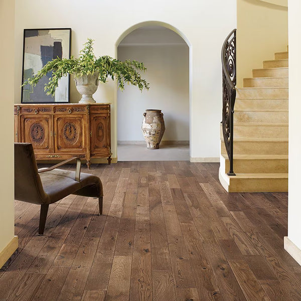 Malibu Wide Plank French Oak Ocean City solid hardwood flooring with matte finish








