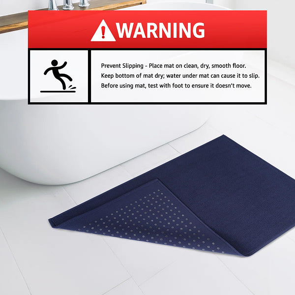 Eider & Ivory, 100% Cotton Slip Resistant Bath Mat Rugs for Bathroom and Kitchen