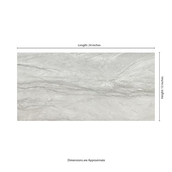MSI Stone ULC Urban Grey Porcelain Tile 0.38 inch Thick 12 inch x 24 inch Polished Marble Look