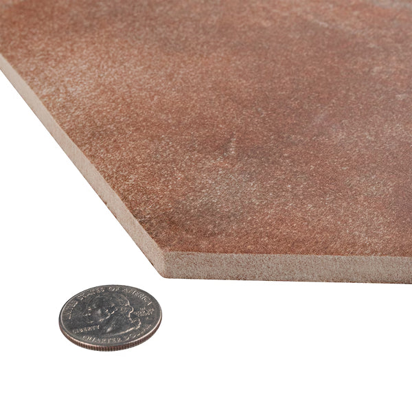 Merola Tile Americana Boston Hex North Porcelain Tile 14.13 inch x 16.25 inch 11.07 sq. ft./Case Matte Textured Hexagon Floor and Wall Tile