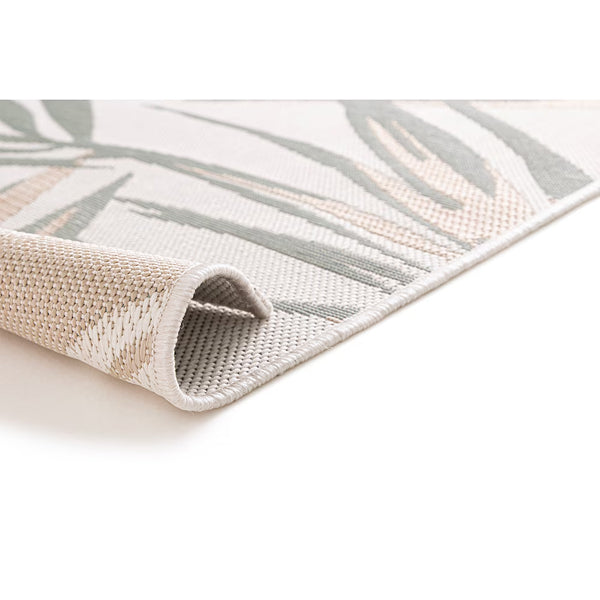 Hampton Bay Palm Leaf Green/Beige 8 ft. x 10 ft. Indoor/Outdoor Area Rug