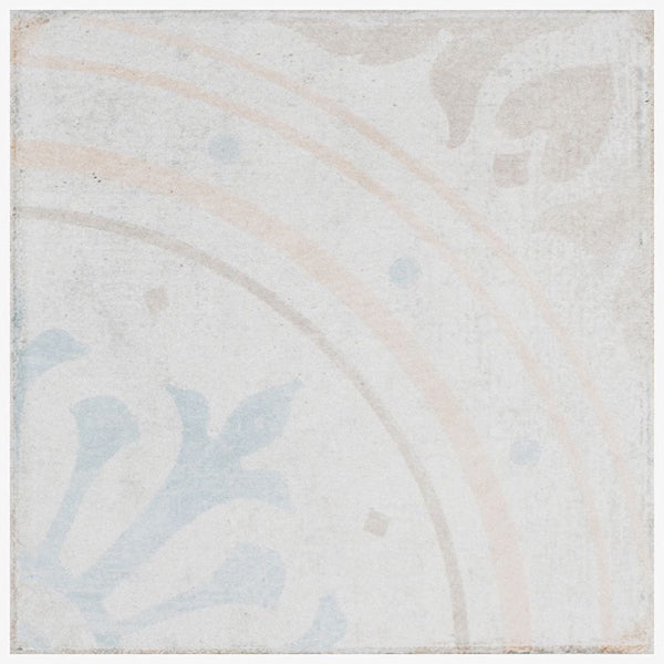 Merola Tile Sample Barcelona Decor Raval 6 inch x 6 inch Porcelain Floor and Wall Tile – Encaustic Inspired Patterned Porcelain Sample