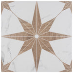 Charger l'image dans la visionneuse de galerie, Merola Tile Llama Stella Loire Noce Porcelain Tile 0.38 inch Thick x 9.75 inch Wide – 10.88 sq. ft. Coverage – Textured Mixed Finish