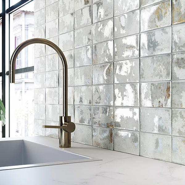 Merola Tile Biarritz Green 3 inch x 6 inch Ceramic Wall Tile – 5.72 Sq. Ft. Coverage per Case