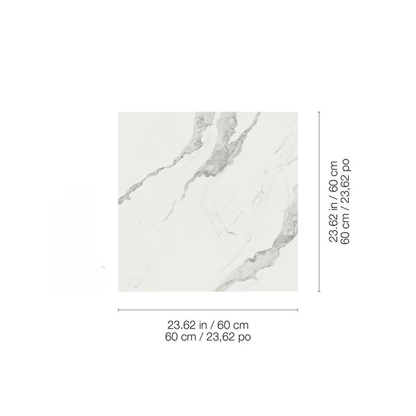 Anatolia Statuario Matte Rectified Porcelain Tile 24 inch x 24 inch – 15.5 sq. ft. per Case Large Format Marble Look Finish