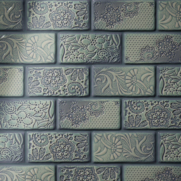 Merola Tile Antic Feelings Griggio 3 inch x 6 inch Ceramic Wall Tile – 4 sq.ft./case Glossy Patterned Finish