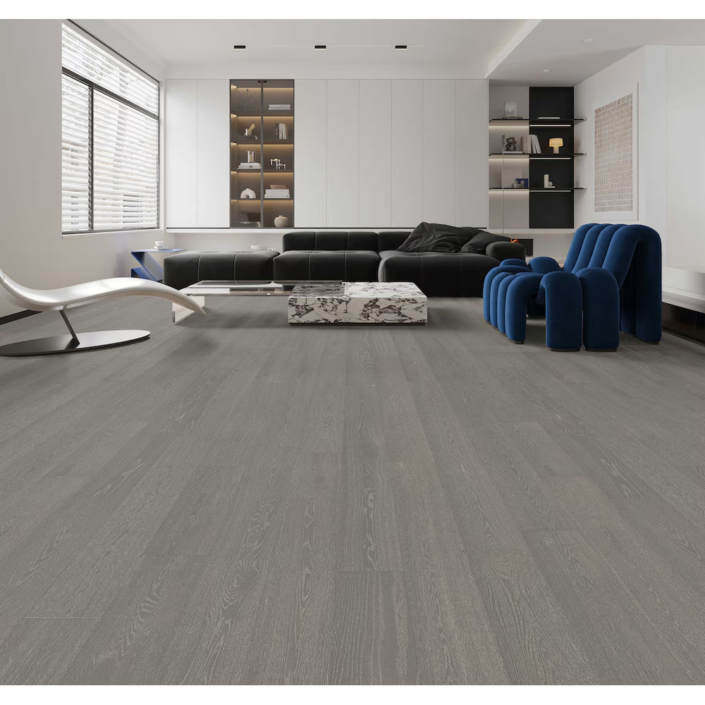 LIFEPROOF Brooklyn 7mm x 6.5-inch Waterproof Engineered Oak Flooring (21.80 sq.ft./case, Grey, Wirebrushed, Click Lock)