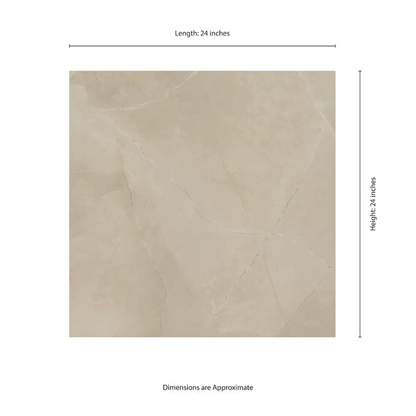 MSI Stone ULC Sande Cream Glazed Porcelain Tile 24 inch x 24 inch 16 sq. ft./Case Polished Stone Look Floor and Wall Tile