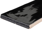 Load image into Gallery viewer, Merola Tile Chester Nero Ceramic Wall Tile 0.35 inch Thick 3 inch Wide 5.72 sq ft/case Glossy Subway Finish