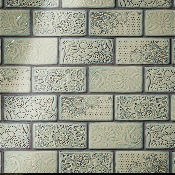 Merola Tile Antic Feelings Pergamon 3 inch x 6 inch Ceramic Wall Tile – 4 sq.ft./case Glossy Patterned Finish