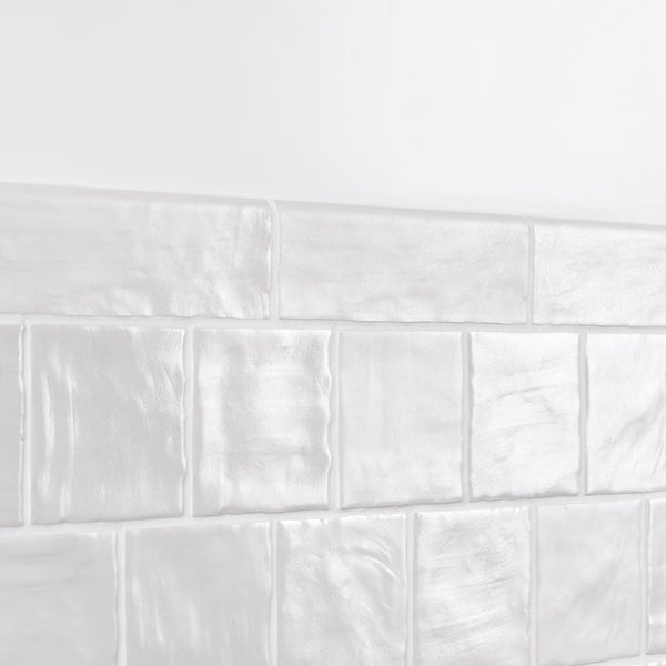 Merola Tile Klinker Retro Blanco Aubrieta 12.75 inch x 12.75 inch Ceramic Floor and Wall Tile 6.96 sq. ft./case – Satin Textured Finish