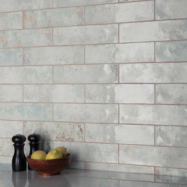 Merola Tile Biarritz Green Ceramic Subway Wall Tile 3 inch x 12 inch – 5.72 sq. ft. per Case (22 Pieces, Glazed Semi-Gloss Finish)