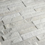 Load image into Gallery viewer, Merola Tile Ordino White Porcelain Tile 0.34 inch Thick 3.25 inch x 17.5 inch 9.6 sq. ft./Case Textured Stone Look Wall Tile