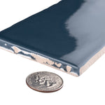 Load image into Gallery viewer, Merola Tile Castillo Denim 3 inch x 12 inch Ceramic Wall Tile – 5.72 sq. ft. per Case, Glossy Handmade Subway Look