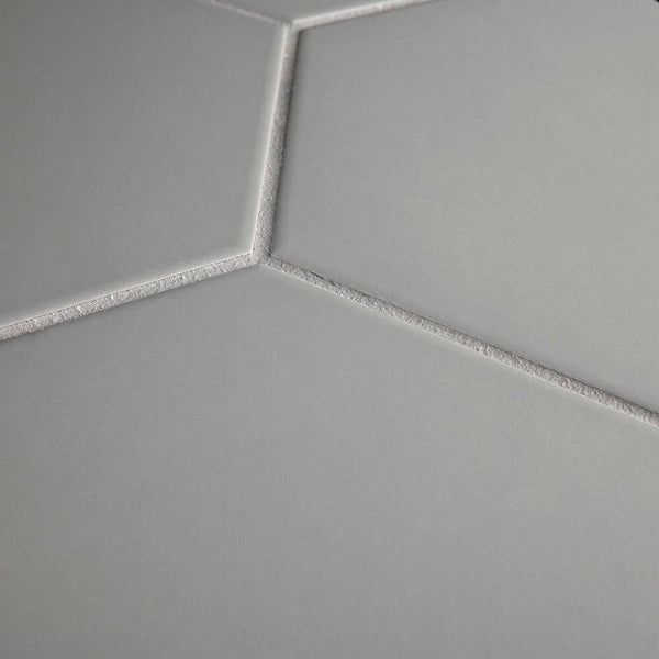 Merola Tile Textile Basic Hex Silver Porcelain Tile 8.63 inch x 9.88 inch – 11.5 sq. ft. per Case Glossy Stone-Look Finish