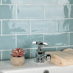 Load image into Gallery viewer, Merola Tile Castillo Sky 3 inch x 6 inch Ceramic Wall Tile – 5.72 sq.ft./case Glossy Handmade Look