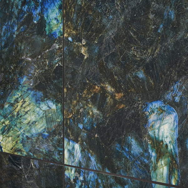 Ivy Hill Tile Jume Onyx Labradorite Blue Porcelain Tile – 0.39 inch Thick, 24 inch x 48 inch, 15.49 sq.ft/Case – Polished Onyx Look Finish