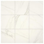 Load image into Gallery viewer, Dal Tile Selwyn Bianco Calacatta Matte Porcelain Tile 12 inch x 12 inch 14.55 sq. ft./Case Marble Look Glazed Floor and Wall Tile