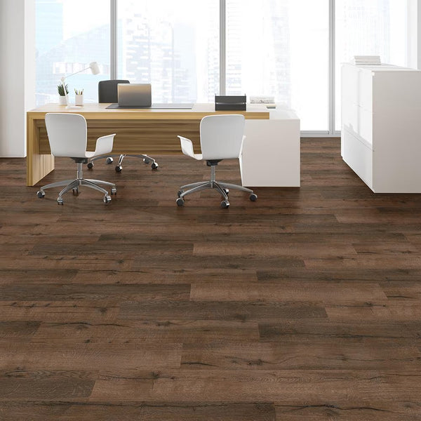 Verge Umberwood 2.5mm x 7 in. x 48 in. 20MIL Glue Down Luxury Vinyl Plank Flooring (42.04 sq. ft./Case)