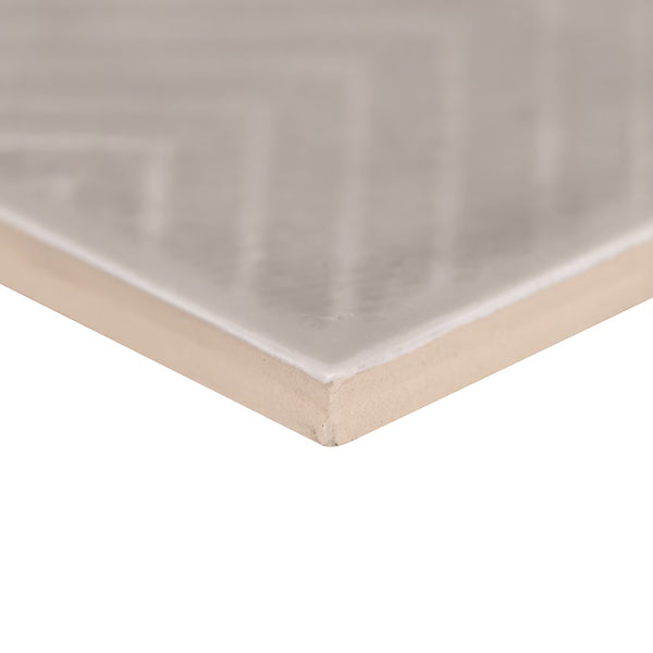 MSI Stone ULC Citylights Warm Concrete 3D Ceramic Tile 0.31 inch Thickness 4 inch Width 9.9 sq. ft. Coverage Glossy Finish Wall Tile