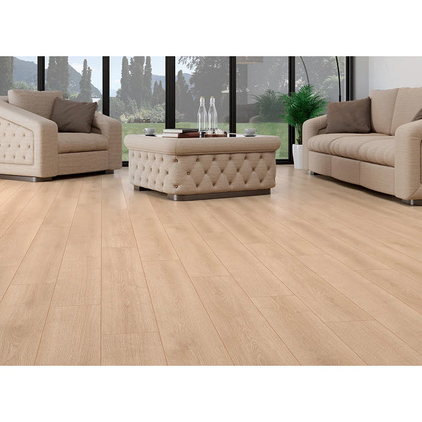 7" x 54.33" x 10mm Belgrade Oak Laminate Flooring – Waterproof, Scratch Resistant, 19.8 Sq. Ft. per Carton