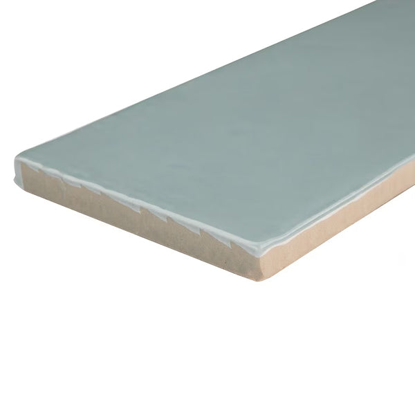 Merola Tile Chester Acqua Ceramic Wall Tile 0.4 inch Thick 3 inch Wide 5.72 sq ft/case Glossy Subway Finish