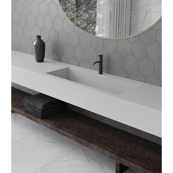 Anatolia Artisano Cementa Hexagon Matte Porcelain Floor and Wall Tile 7 inch x 6.89 inch x 0.35 inch – 2.8 sq. ft./Case
