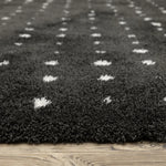 Load image into Gallery viewer, Delfine Geometric Dots Black/Ivory Area Rug