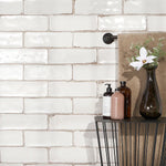 Load image into Gallery viewer, Ivy Hill Tile Santa Fe White 4 inch x 11.96 inch Polished Ceramic Wall Tile – 10.76 Sq. Ft. Coverage per Case