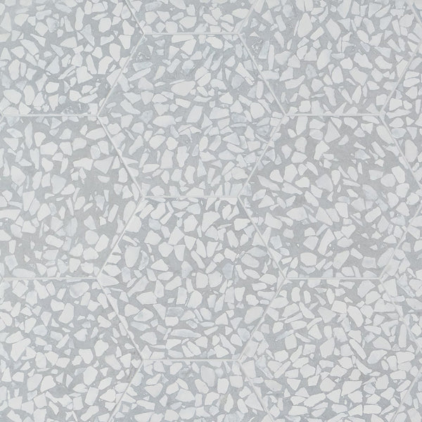 Ivy Hill Tile Fusion Hex Slate Terrazzo 9 inch x 10.5 inch Matte Porcelain Floor and Wall Tile 8.07 sq ft per Case Hexagon