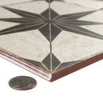 Load image into Gallery viewer, Merola Tile Kings Star Nero 17-5/8 inch x 17-5/8 inch Ceramic Floor and Wall Tile – 11.02 Sq. Ft. Coverage per Case