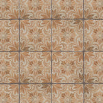 Load image into Gallery viewer, Merola Tile Costa Cendra Decor Dahlia Arena 7-3/4 inch x 7-3/4 inch Ceramic Floor and Wall Tile – 11.11 sq. ft. per Case, Glazed Textured Finish