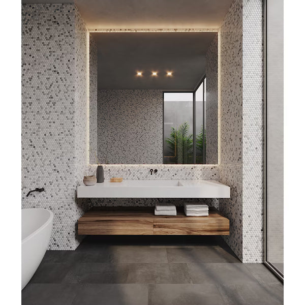 Anatolia Forge Oxide Porcelain Tile 0.35 inch Thickness 12 inch Width 11.41 sq. ft. Coverage Matte Rectified Cement Look Floor and Wall Tile