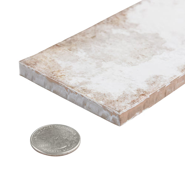 Merola Tile Biarritz Beige 3 inch x 6 inch Ceramic Wall Tile – 5.72 Sq. Ft. Coverage per Case