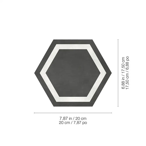 Anatolia Artisano Onix Hexagon Frame Porcelain Floor & Wall Tile 0.35 inch Thick x 6.89 inch Wide – 2.8 sq. ft./Case, High Definition Matte Finish