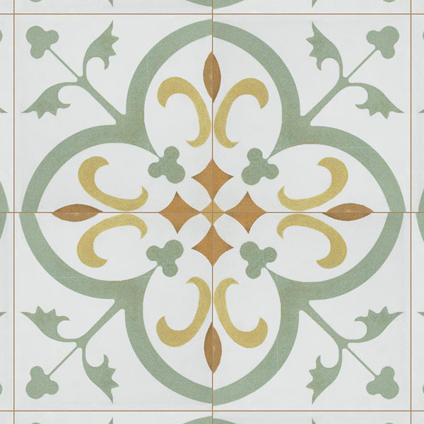 Merola Tile Revival Memory Mini Ceramic Floor and Wall Tile 4 inch Width 4 inch Length 12.72 sq ft/case Patterned Glossy Finish