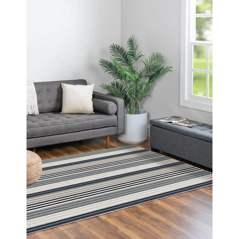 StyleWell Bedford 3 ft x 6 ft Polypropylene Loop Yarn with Non-Slip Backing Multi Colour Doormat