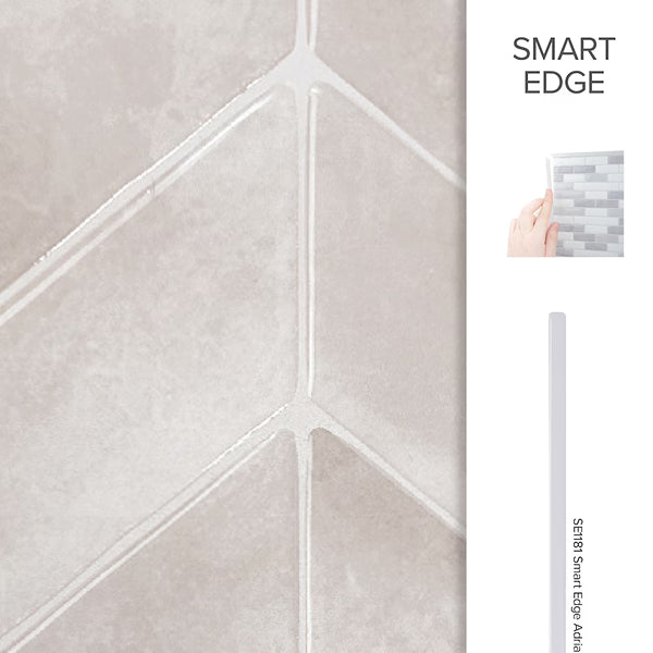 Smart Tiles Chevron Viby Pink Peel and Stick Backsplash Tiles 11.43 in x 9 in (4-Pack, 2.86 sq.ft.)