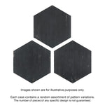 Load image into Gallery viewer, Merola Tile Retro Hex Nero Porcelain Tile 14.13 inch x 16.25 inch – 11.05 sq. ft. per Case Matte Wood Look Finish