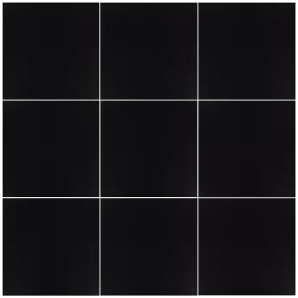 Merola Tile Klavier Matte Black Porcelain Tile 0.31 inch Thick 17.88 inch x 17.88 inch 11.33 sq ft/case Matte
