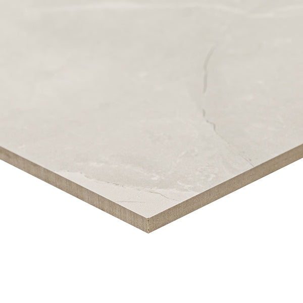 MSI Stone ULC Madison Luna Porcelain Tile 0.37 inch Thickness 24 inch Width 16 sq. ft. Coverage Polished Finish Marble Look