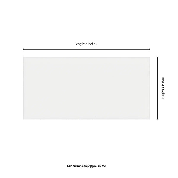 Illume Cloud White 3 in. x 6 in. Glossy Ceramic Wall Tile