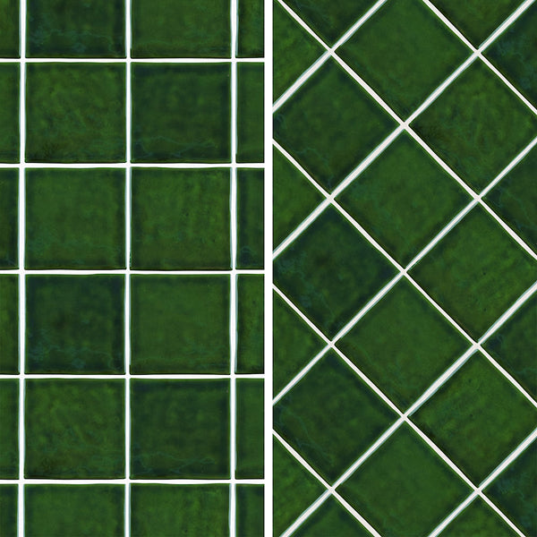 Merola Tile Viva Antic Verde 4 inch x 4 inch Ceramic Wall Tile 5.28 sq. ft./case – Glossy Handmade Look Finish
