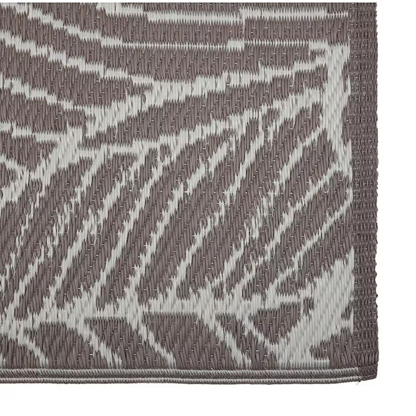 StyleWell Palm Leaves 5 ft. x 7 ft. Reversible Outdoor Area Rug – Beige Indoor/Outdoor Polypropylene Rug